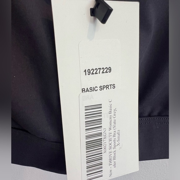 THRIVE SOCIETE Womens Basic color Block Sports Bra (Slate Grey) - Picture 4 of 4